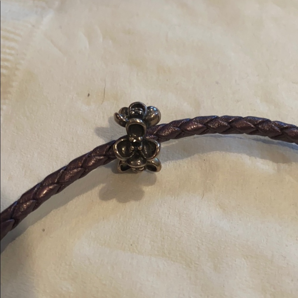 Gray Flower Pandora Charm